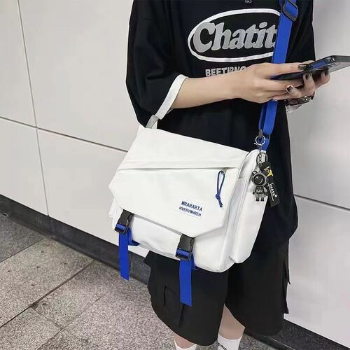 Men's Crossbody Bag Trend Brand Casual Men's Bag Large Capacity Single Shoulder Bag Work Style Japanese Personality Mail Carrier Bag Trend