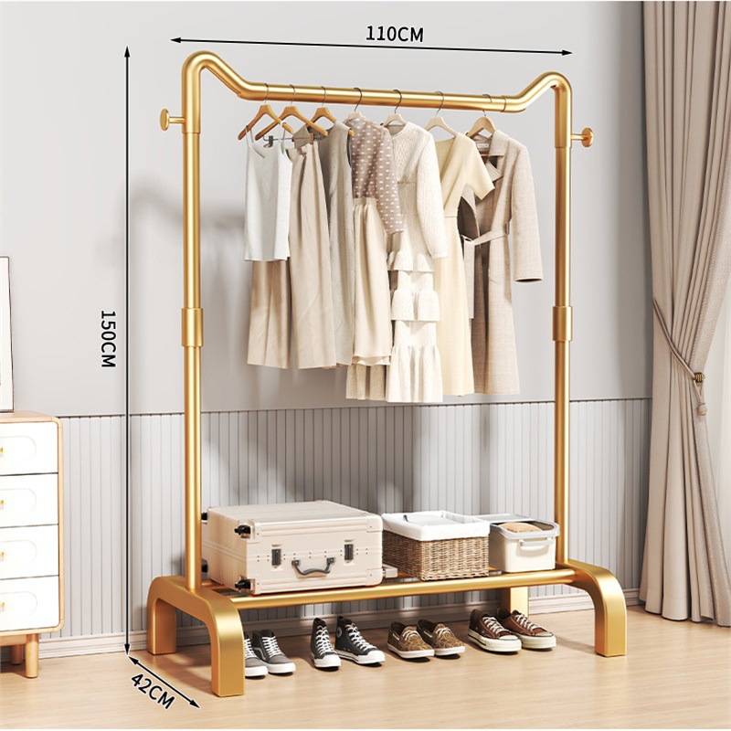 Percha de secado de ropa de piso dormitorio doméstico cuelga ropa plegable simple dormitorio interior móvil estante de sombrero de ropa fresca