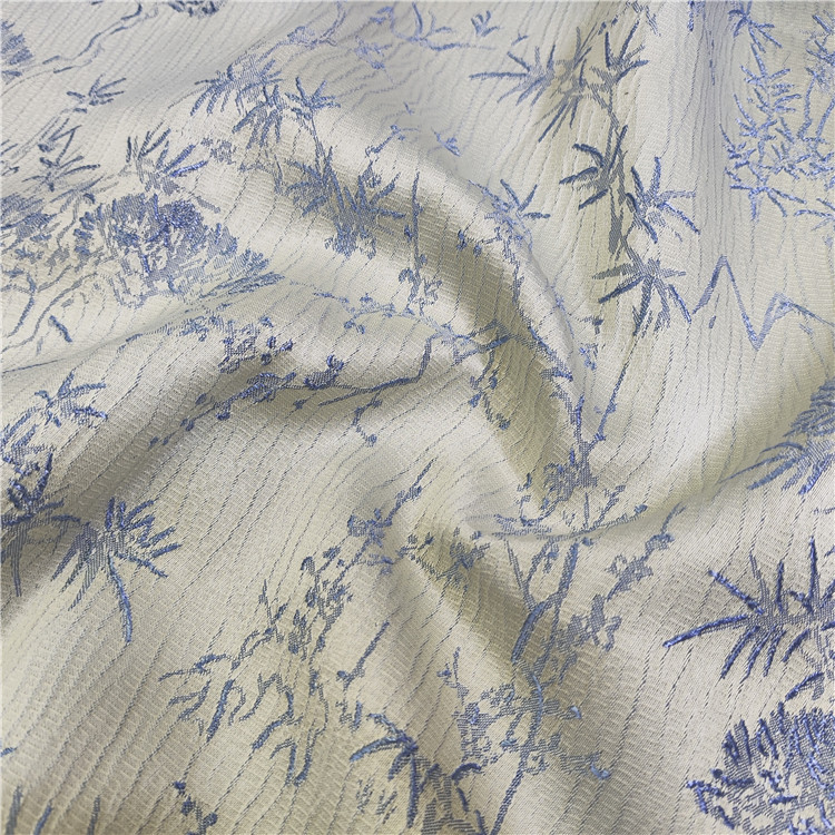 H-8854#秋冬人丝松林提花 新中式国风西装外套女装旗袍连衣裙面料