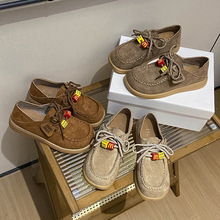 2025新款复古包头勃肯鞋袋鼠一脚蹬厚底时尚女包头半拖两穿单鞋