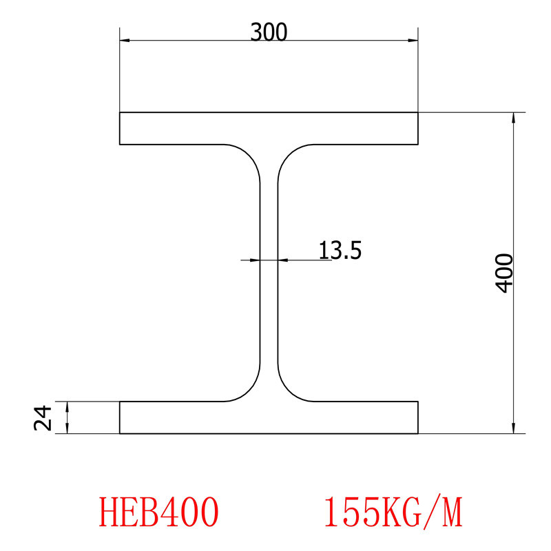 欧标H型钢HEB400规格400*300*13.5*24莱钢生产批发价格