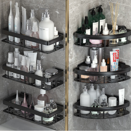 Bathroom no-drill storage rack, multi-purpose toilet wall-mounted storage shelf, corner shelf for washbasin storage Bathroom no-drill storage rack, multi-purpose toilet wall-mounted storage shelf, corner shelf for washbasin storage