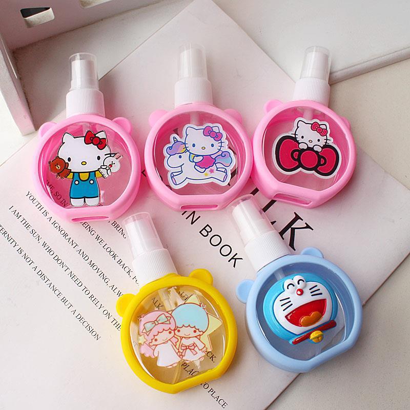 可爱小白狗喷壶化妆补水分装塑料瓶便携小喷瓶硅胶套细喷雾瓶