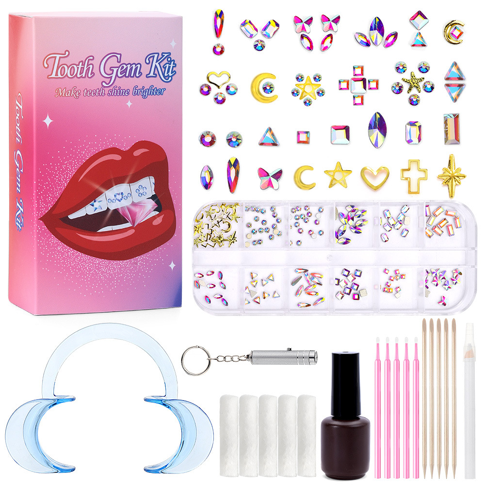 흰색 ab12 그리드 치과용 드릴 세트 [접착제가 포함된 색상 상자]