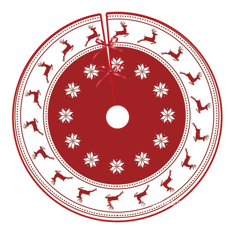 Falda nuevo estilo árbol de Navidad exquisito árbol decorativo creativo adorno navideño estampado falda transfronteriza fondo de árbol franela estilo americano