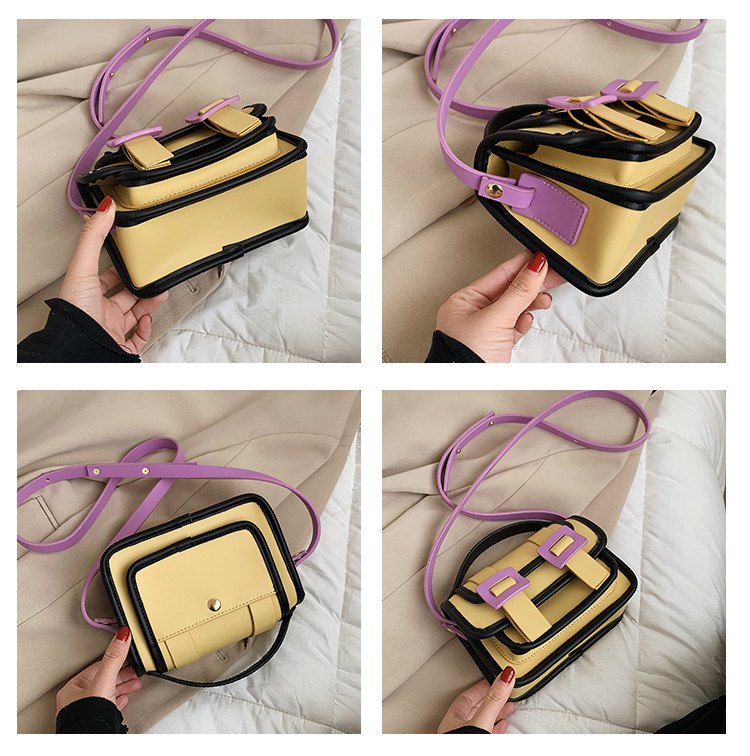 Candy Color Contrast New Fashion Stitching Square Bag display picture 19