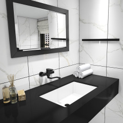 黑色陽台洗衣池水龍頭龍頭雙孔入牆式冷熱家用牆出洗衣槽籠頭全銅