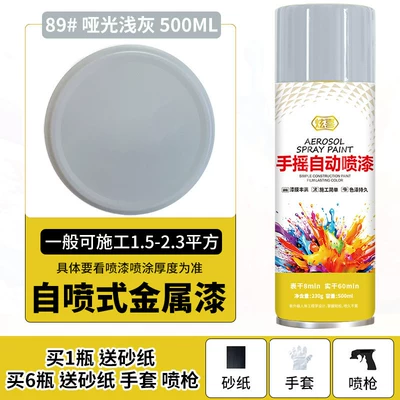 Avtomobil boyası: Deep Gray Metallic Gray White - matte-light-gray-500mlbottle