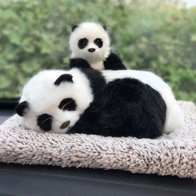 Bamboo Charcoal Bag Simulated Dog, Car ornaments - can-call-money-mother-and-child-panda