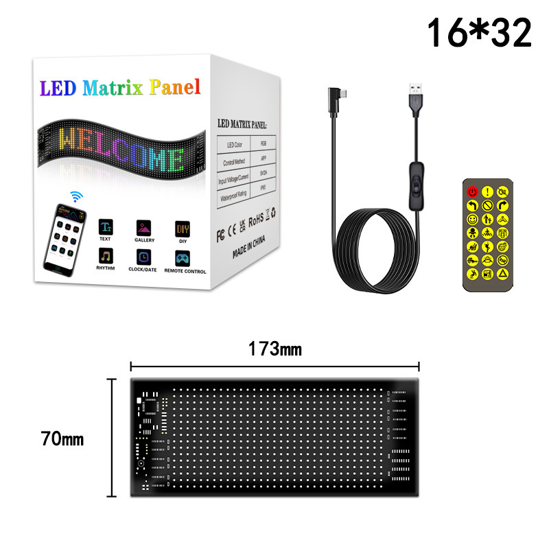 Ojos del diablo lámpara de coche ventana trasera LED pantalla de pantalla suave dinámica LED pantalla flexible