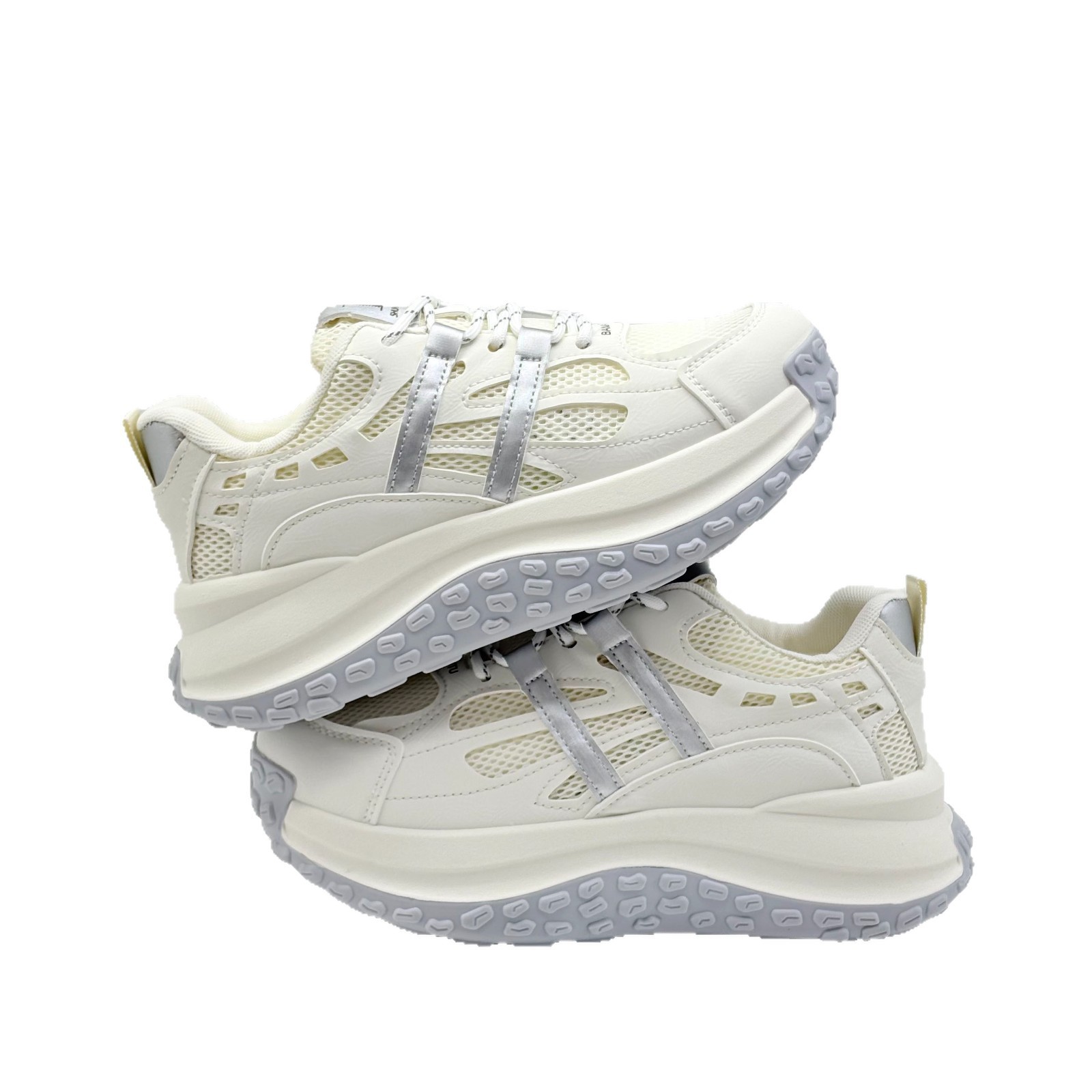 Zapatos de mujer 2026 primavera y verano nuevos zapatos de suela gruesa zapatos deportivos casuales transpirables de malla de mujer zapatos Gump