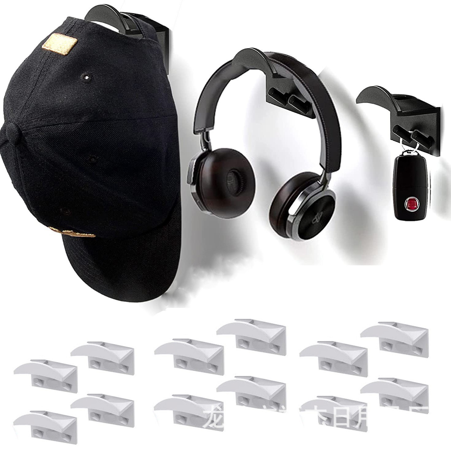 Ganchos de sombrero adhesivo fuerte Gancho de la tapa Gancho multifuncional sin costuras Gorra de béisbol sin perforaciones Gancho doméstico autoadhesivo