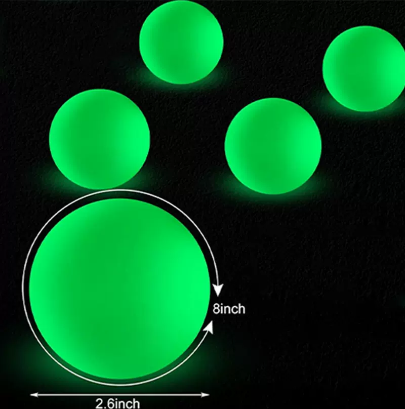 跨境PVC夜光草地长曲棍球发光曲棍球 发光冰球训练球户外玩具球