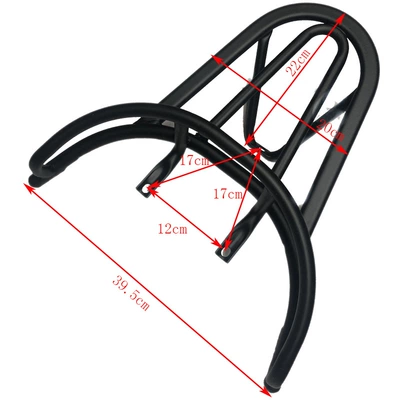 Motorcycle tail – Rack Electric Car Tail Box Rack - little-turtle-black-extended-reinforced-type-17cm