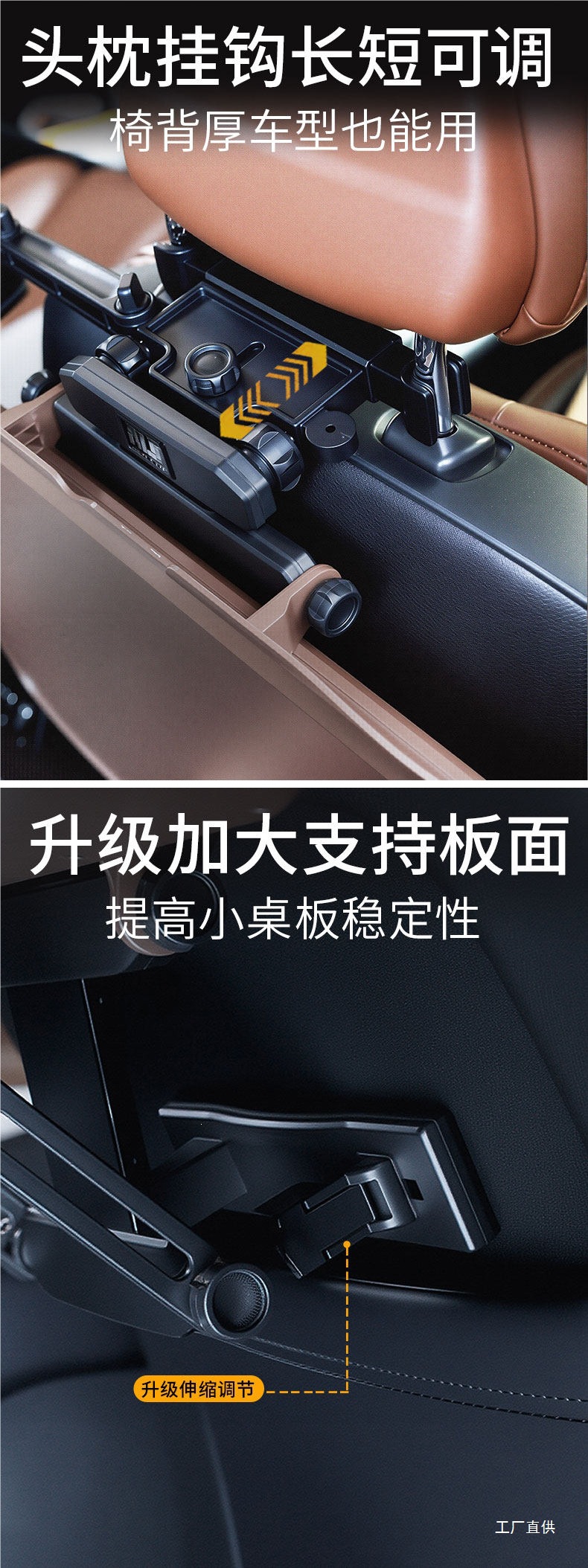 Children's Car Seat Folding Table for Back Seat, Car Folding Study and Homework Tool, In-Car Dining Table