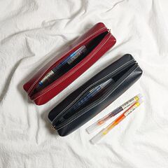 ポータブル化粧ブラシ収納袋 PU レザー大容量ポータブル化粧品収納鉛筆バッグ鉛筆バッグ高価値