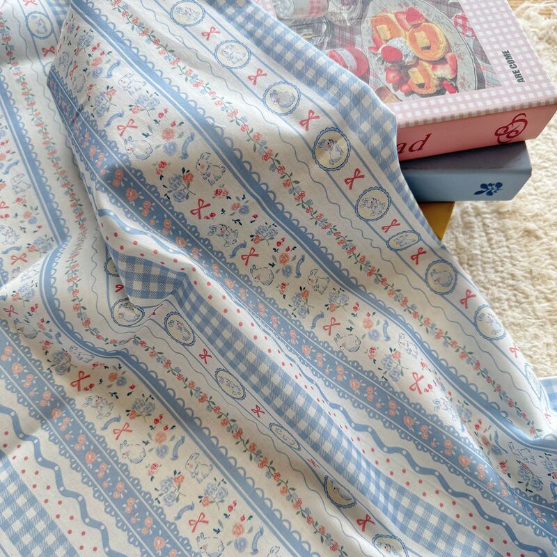 Cotton 40-Count Digital Printed Fabric Korean Style Cartoon Floral Floral Fabric Women's Clothing Children's Clothing Family Clothing Home Clothing DIY Cotton 40-Count Digital Printed Fabric Korean Style Cartoon Floral Floral Fabric Women's Clothing Children's Clothing Family Clothing Home Clothing DIY