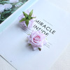 Realistic props lapel pin, handmade, roses, flowered