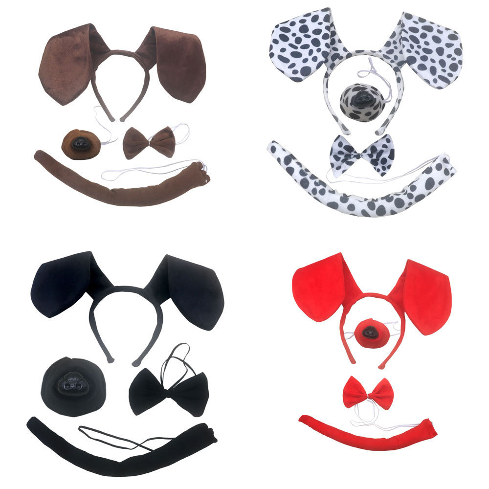 Fascia per capelli dalmata di Halloween, orecchie, guanti, gonna, travestimento per Halloween_voghion.com