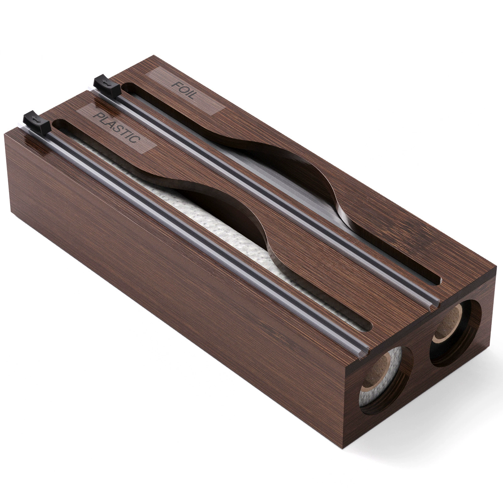 Nanzhu drawer storage box Tinfoil plastic wrap cutting box Bamboo plastic wrap cutter Kitchen storage box