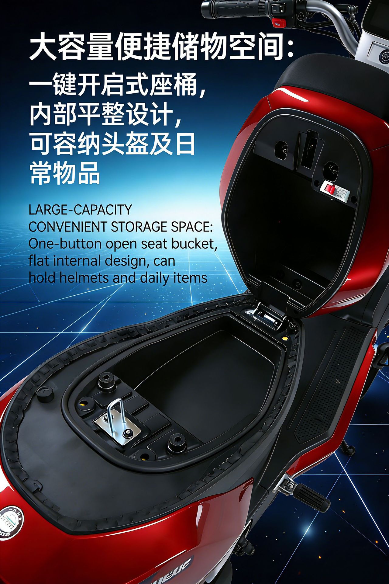 Electric Scooter High-Speed Long-Range Lithium Battery Motorcycle