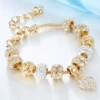 6#YCB339 Golden Diamond Love Pendant
