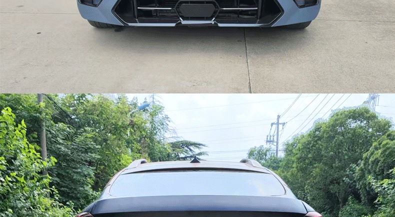 Suitable for BMW X6 E71, upgrade to G06 X6M body kit, including front and rear bumpers, hood, and headlights