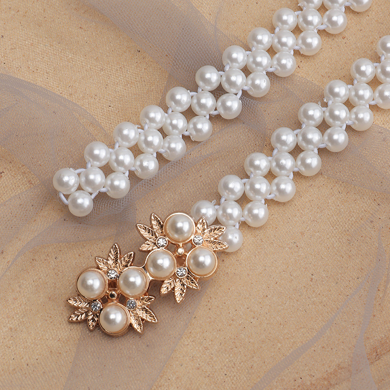 Korean New Pearls Round Waist Chain display picture 3