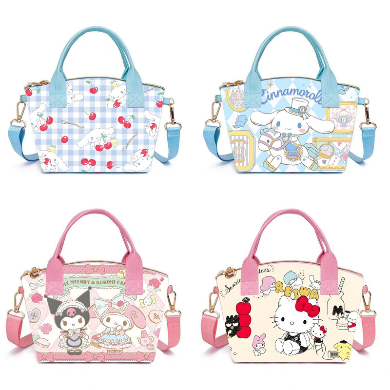 Cross-Border Delivery of Cartoon Pu Leather Sanrio Wallet Crossbody Bag Casual Cute Girly Heart Student Dual-Use
