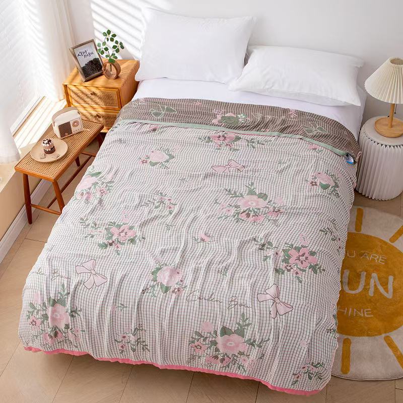 격자 무늬 꽃 150*200cm