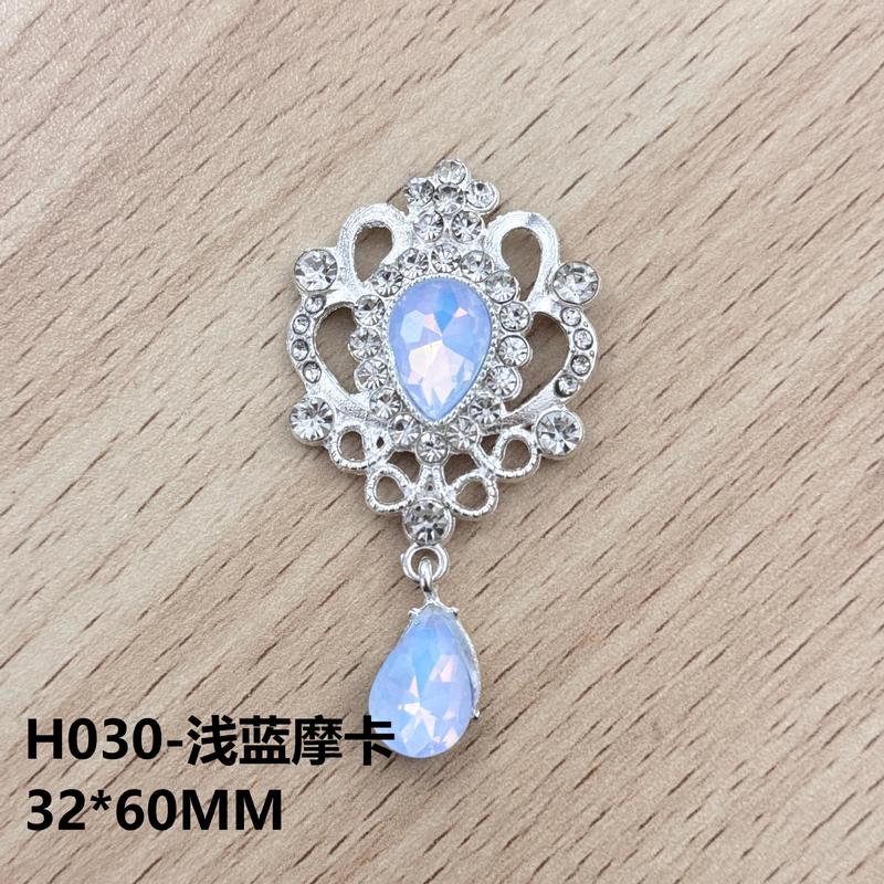 新しい合金水滴アクリルペンダントジュエリーアクセサリー平底ブローチアクセサリー DIY 衣類帽子アクセサリー|undefined