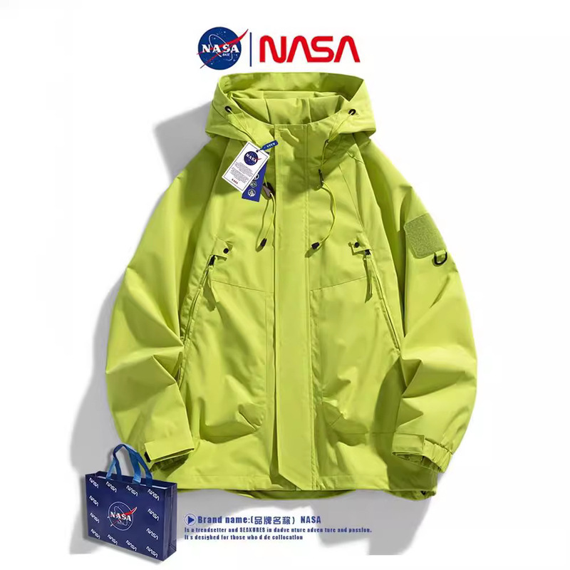 Nasa Outdoor Jacket 2026 Spring New Trendy Brand Unisex Loose Workwear Windproof Waterproof Jacket