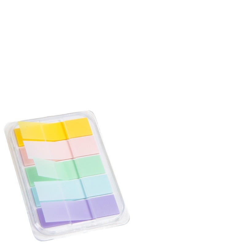 Deli pequeña nota adhesiva número de página etiqueta índice etiqueta pequeña marca transparente fresca indicador de color marcador fluorescente image 6