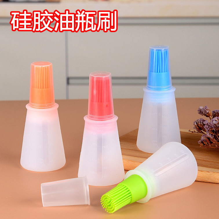 跨境硅胶油刷带盖硅胶油瓶耐高温户外烧烤刷子烘焙刮刀专用现货|undefined