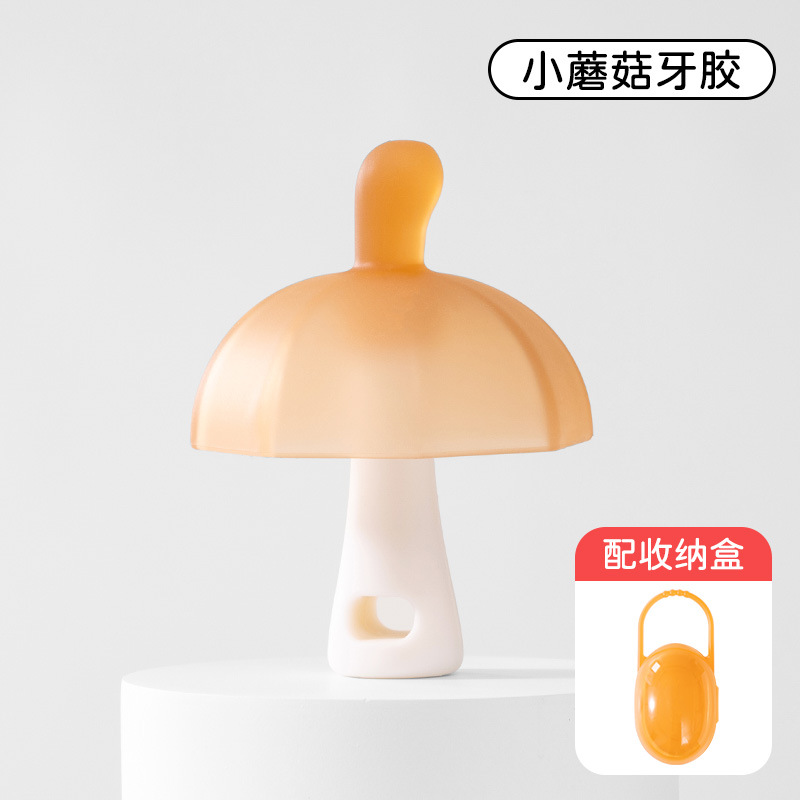 Marca de la misma pequeña goma de gomas de hongos para niños pequeños palillos para calmar el apetito de los juguetes de mordedura para bebés