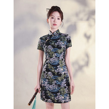 年轻款复古民国风短袖旗袍2024年春季新款日常可穿改良新中式装