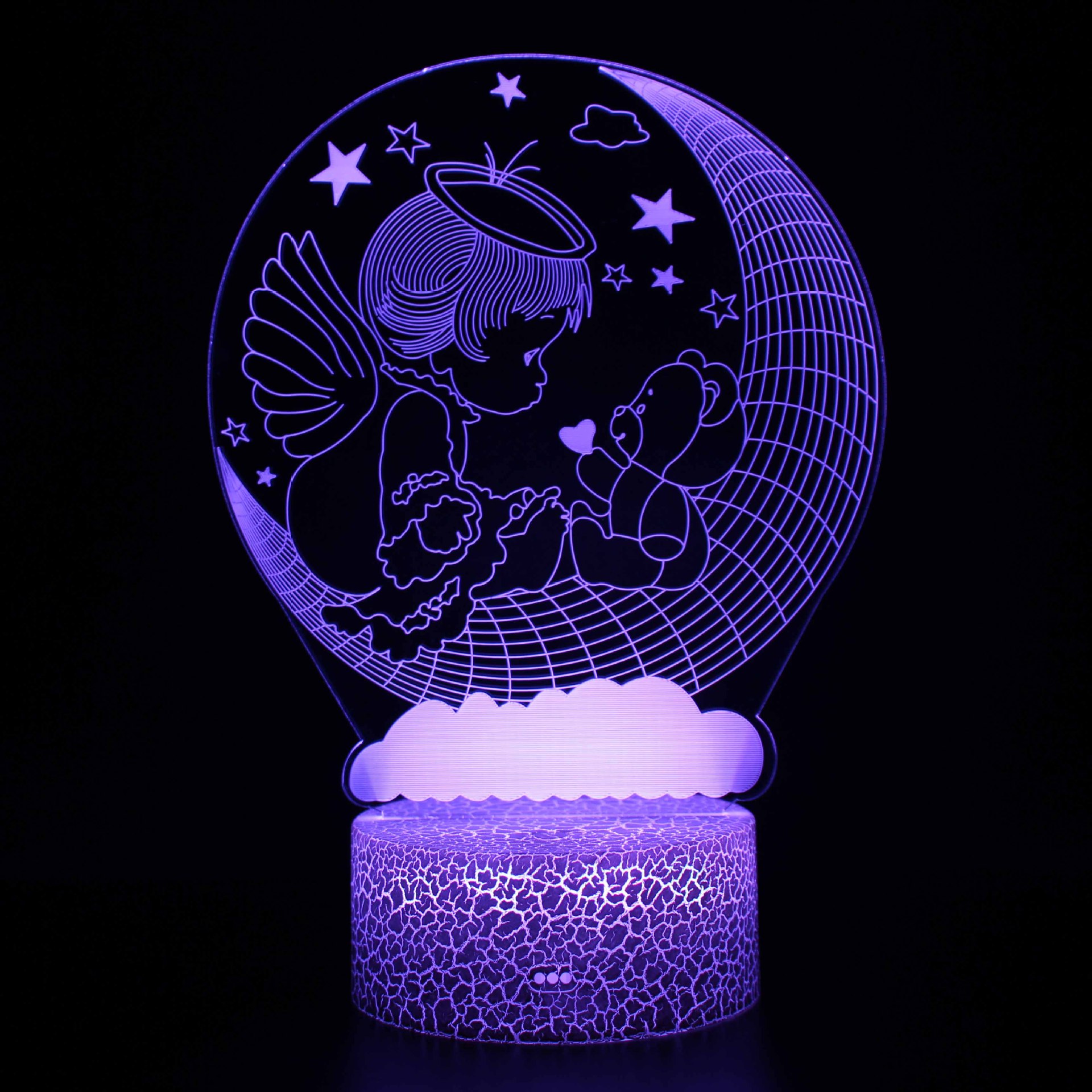 Luz de noche LED personalizada Jesús Virgen Ángel serie lámpara de mesa regalo creativo acrílico 3D noche luz al por mayor
