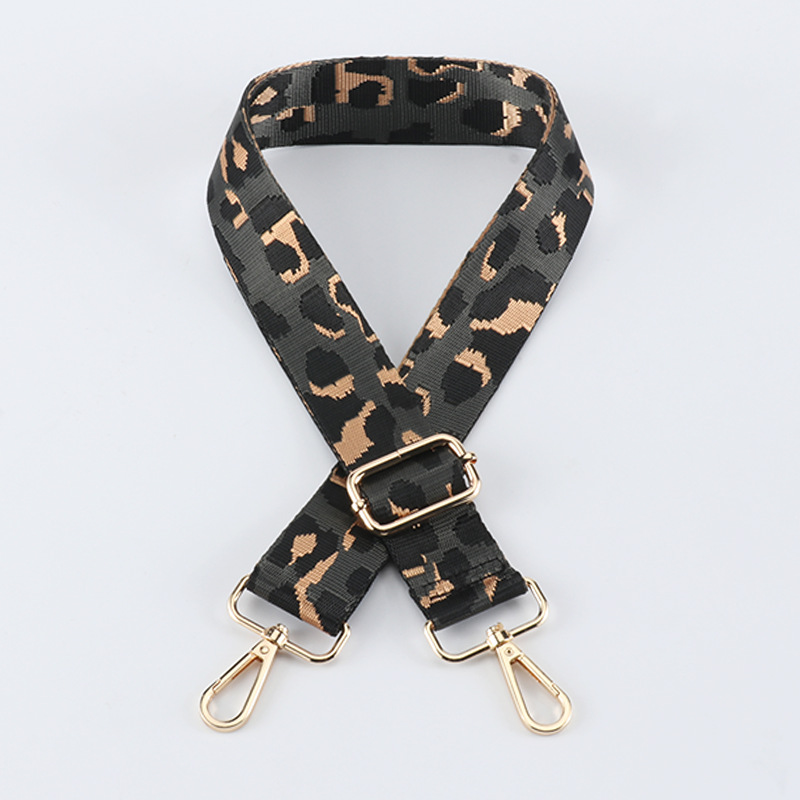 New Bag With Thickened Canvas Leopard Print Creative 38MM Single Shoulder Crossbody Adjustable Pressure Reducing Wide Shoulder Strap_voghion.com