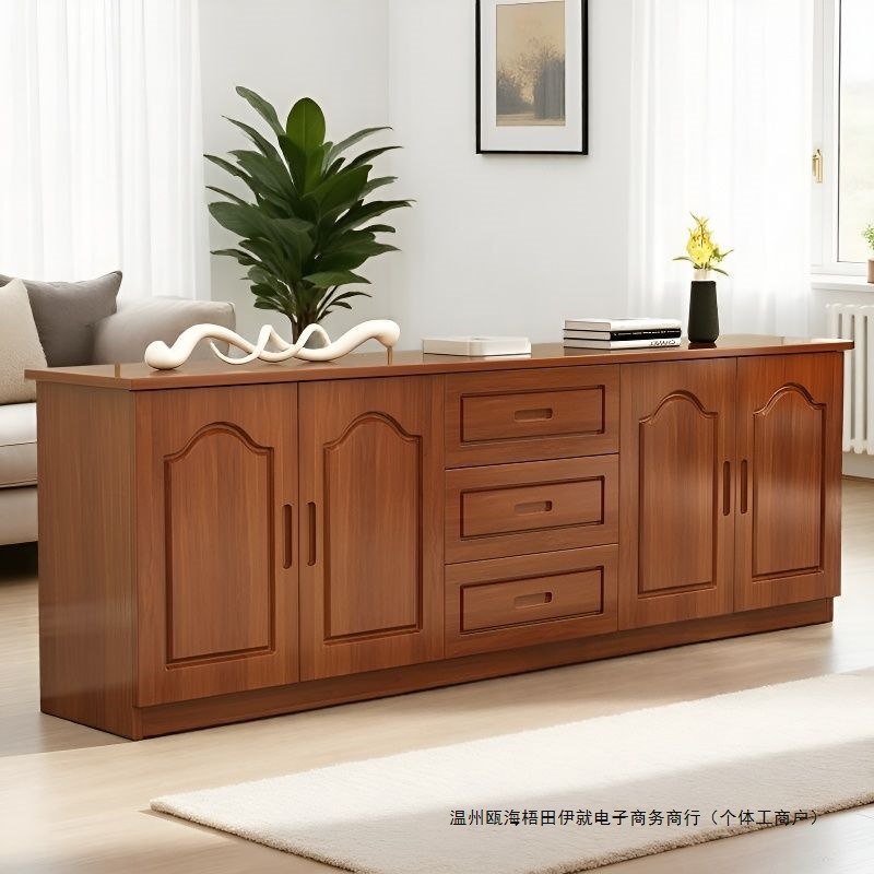 Solid Wood Tv Cabinet Modern Simple Small Apartment Living Room Tv Cabinet High Cabinet Home Drawer Storage Storage Cabinet