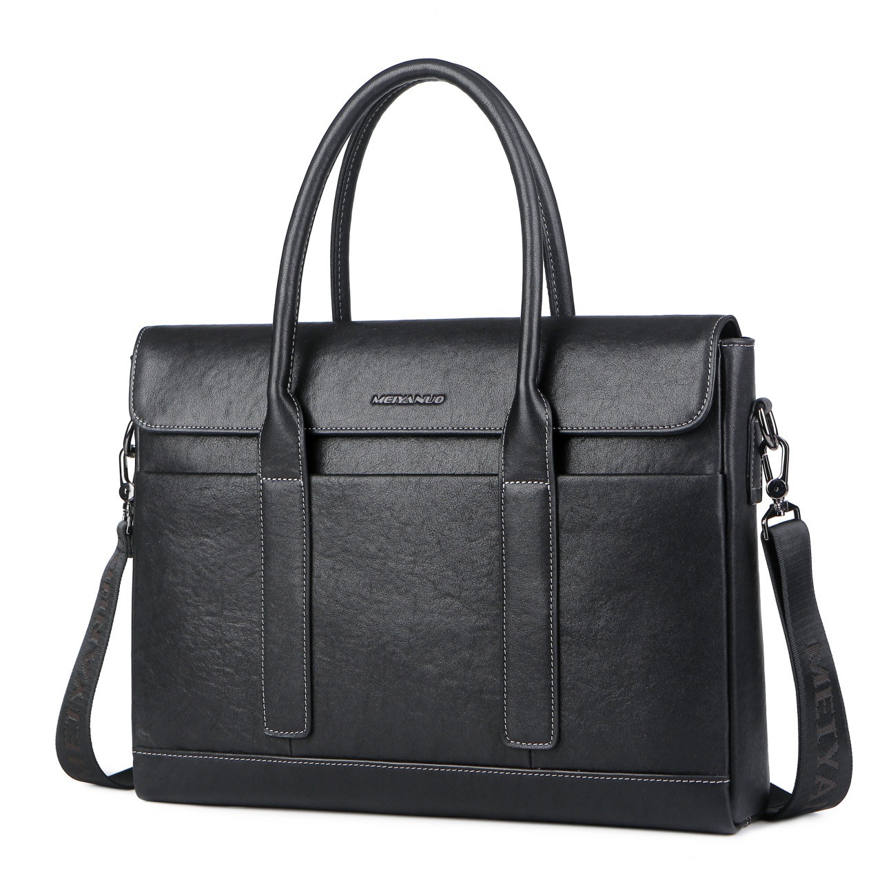 Cross-border counter quality handbag men's bag briefcase men's business leather bag men's leather horizontal casual business bag