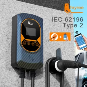 Avropa standartı EV divara quraşdırılmış şarj stansiyası, App Bluetooth kartla