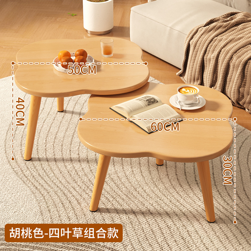 네잎클로버사이드테이블-60*30+50*40 월넛색상
