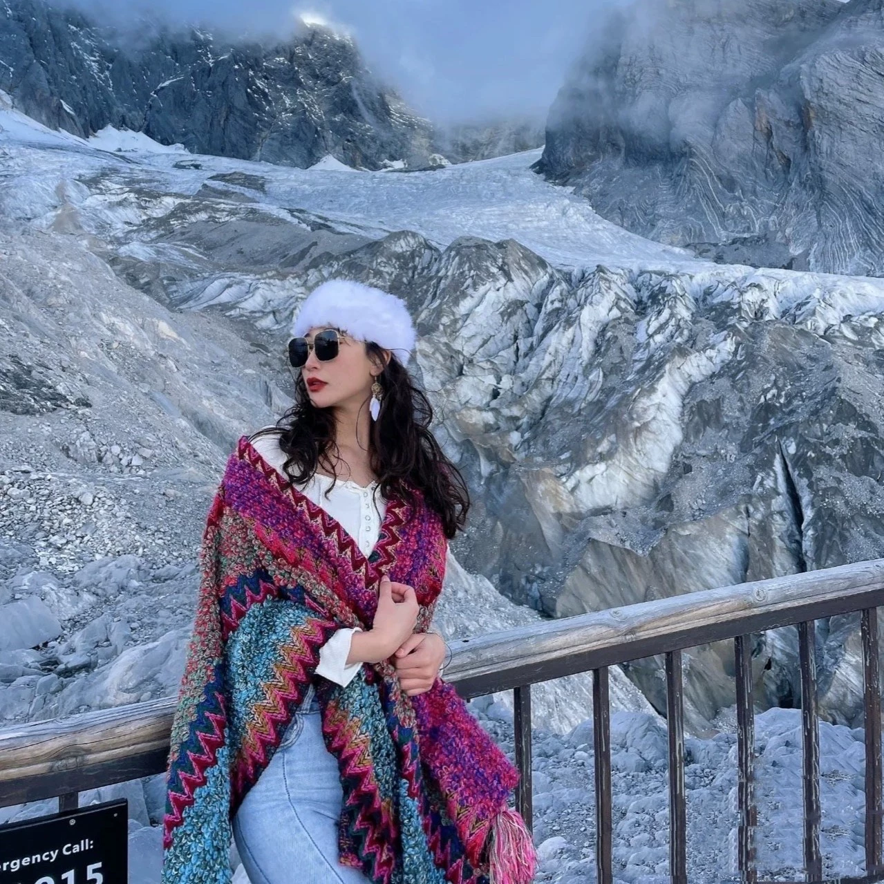 Этническое плащ-пальто, шерстяной knitted плащ, подвеска ручной работы с кисточками для путешествий