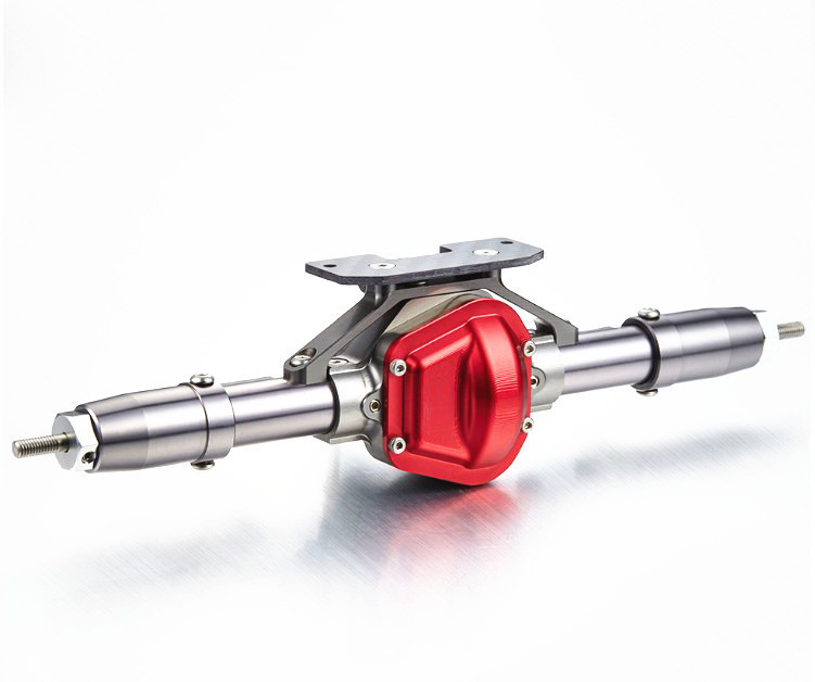 SCX10 All-Metal Simulation Rear Axle Assembly, SCX10 Crawler Rear Axle, Reverse Transmission Gearbox, Reverse Transmission Axle