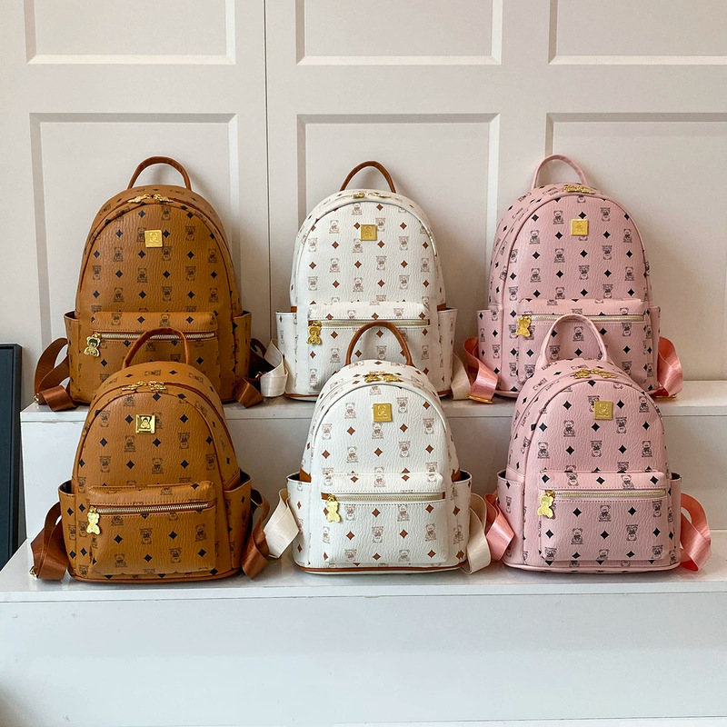 Cute Bear Commuter Backpack 2025 New Fashion Versatile Trendy Female College Student Backpack Large Capacity School Bag