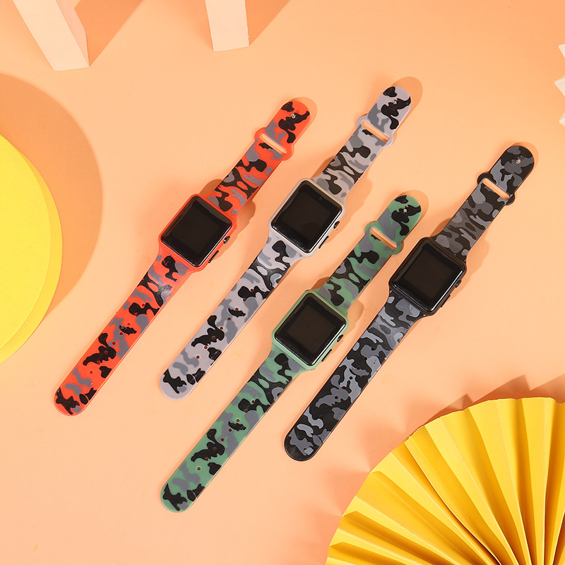 Camuflaje LED reloj estudiante ocio deportes reloj comercio exterior mejor-venta moda reloj electrónico
