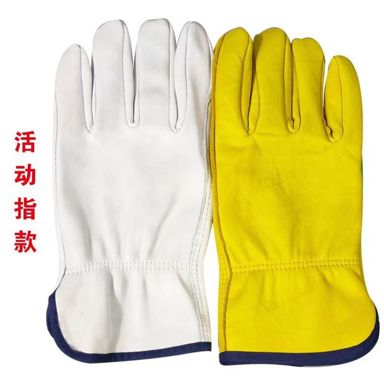 Soldadura de piel de oveja pura soldadura por arco de argón guantes de cuero suave resistente al desgaste transpirable anti-escaldado aislamiento térmico soldador reparación mecánica conductor