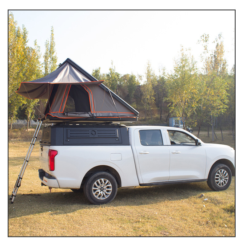 Roof tent hard top aluminum alloy car triangular folding helicopter tent car outdoor self-driving camping wild star watching