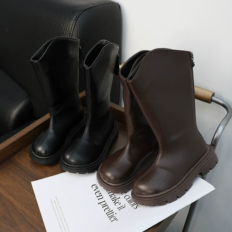 Сапоги для девочек осень-зима 2024 новые сапоги без колен