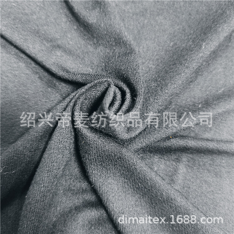 针织人棉乱麻染色30s人造棉拉架t恤连衣裙家居服面料